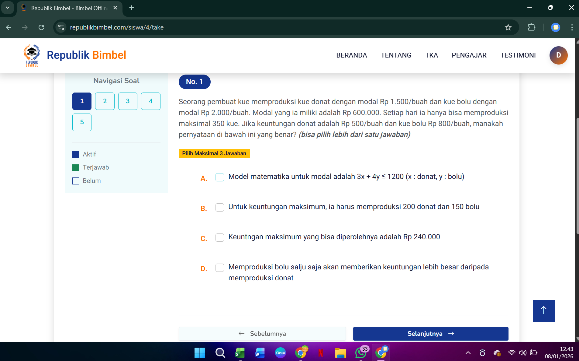 PREVIEW SOAL TKA SMP
